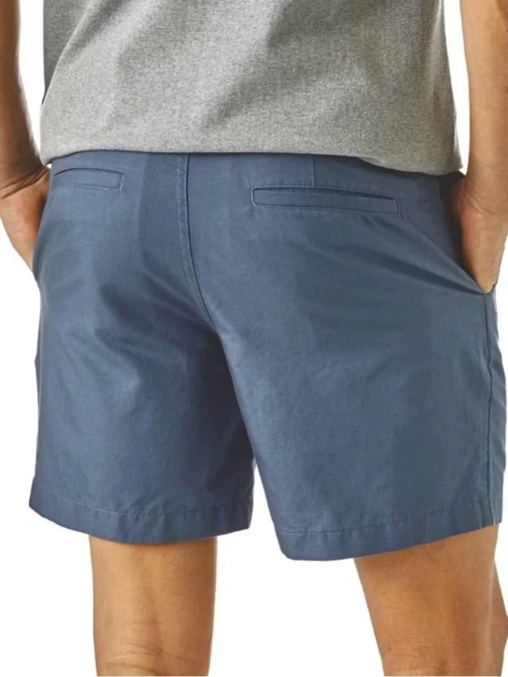 Patagonia Men's Blue Organic Cotton Hemp All Wear Chino Shorts Pockets